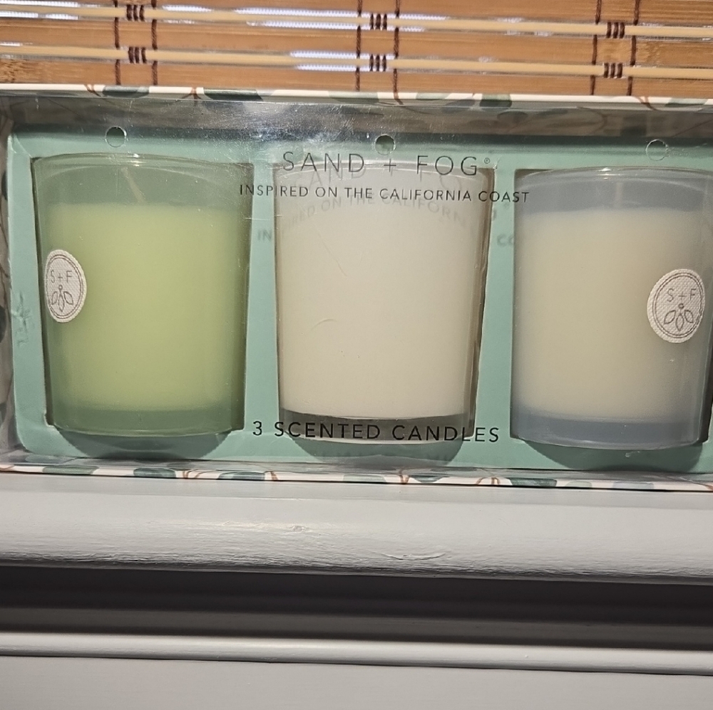 Sand And Fog Scented Candle Set - Eucalyptus Lavender, Cali Beach House & Garden